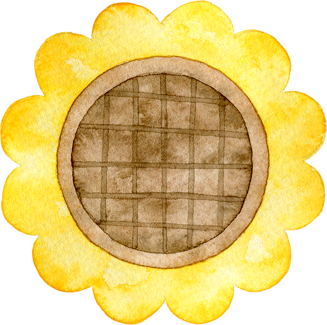 №709花の形のカラフルなミニフレーム(黄ヒマワリ)