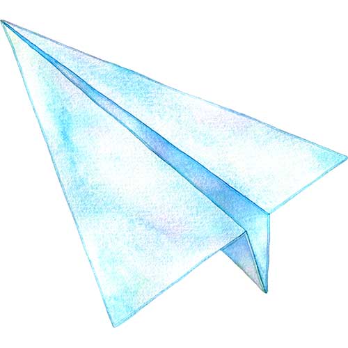 №605シンプルな紙飛行機のイラスト