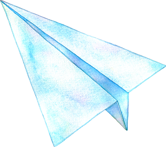 №605シンプルな紙飛行機のイラスト