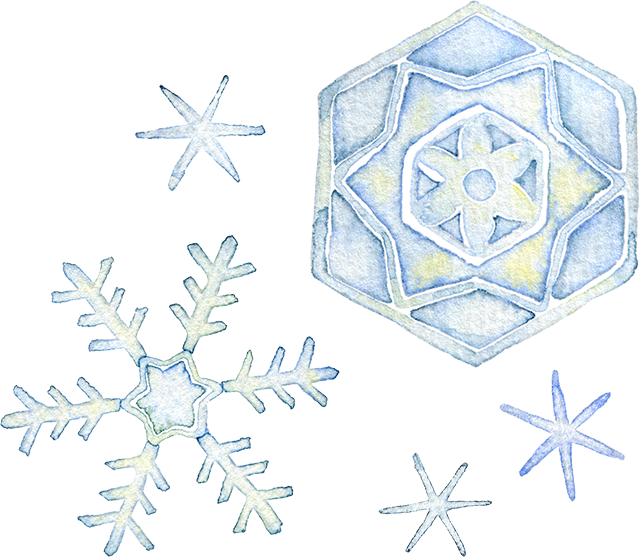 №420雪の結晶のイラスト(パターン2)