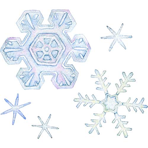 №419雪の結晶のイラスト(パターン1)