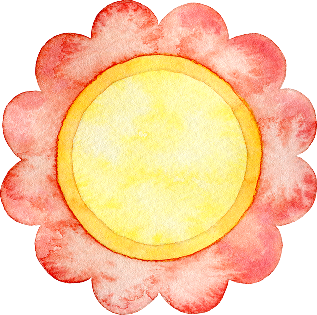 №709花の形のカラフルなミニフレーム(赤)