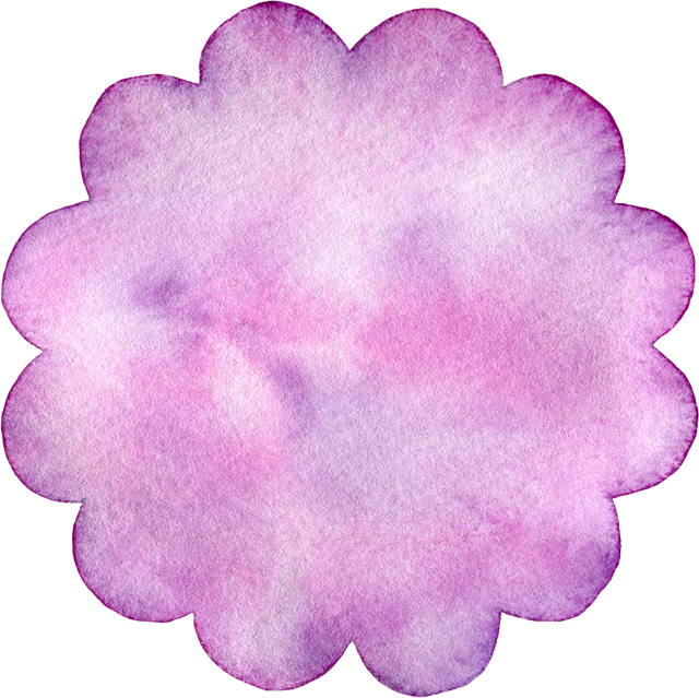 №708シンプルな花の形のミニフレーム(紫)