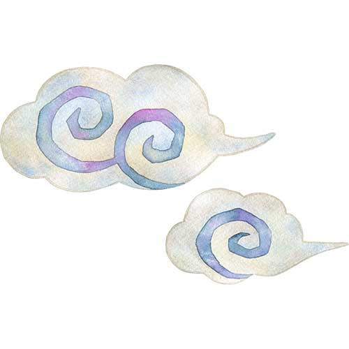№617和柄の雲(雲文様)のイラスト