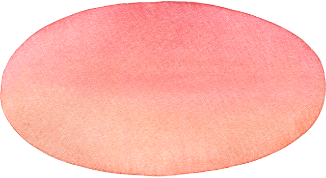 №560水彩手描きの楕円形グラデーションフレーム(ピンク)