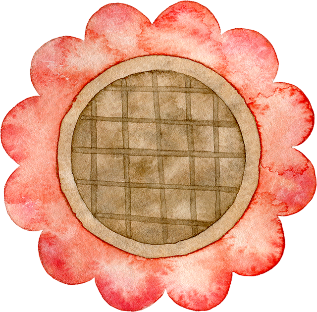 №709花の形のカラフルなミニフレーム(赤ヒマワリ)