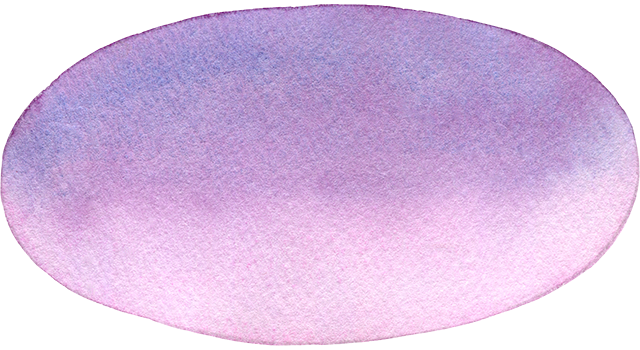 №560水彩手描きの楕円形グラデーションフレーム(紫)