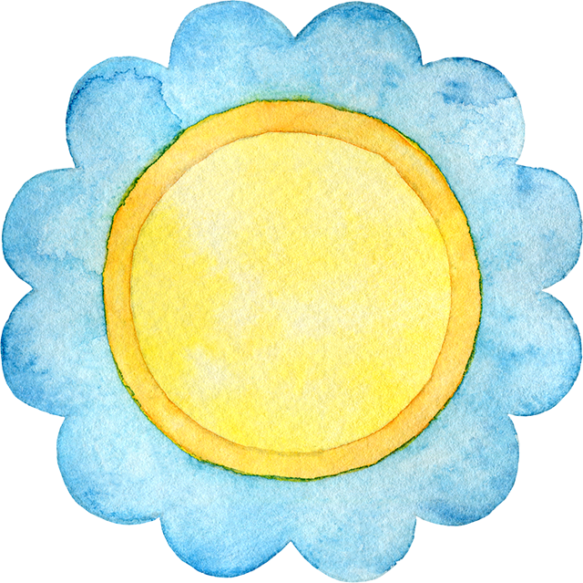 №709花の形のカラフルなミニフレーム(青)