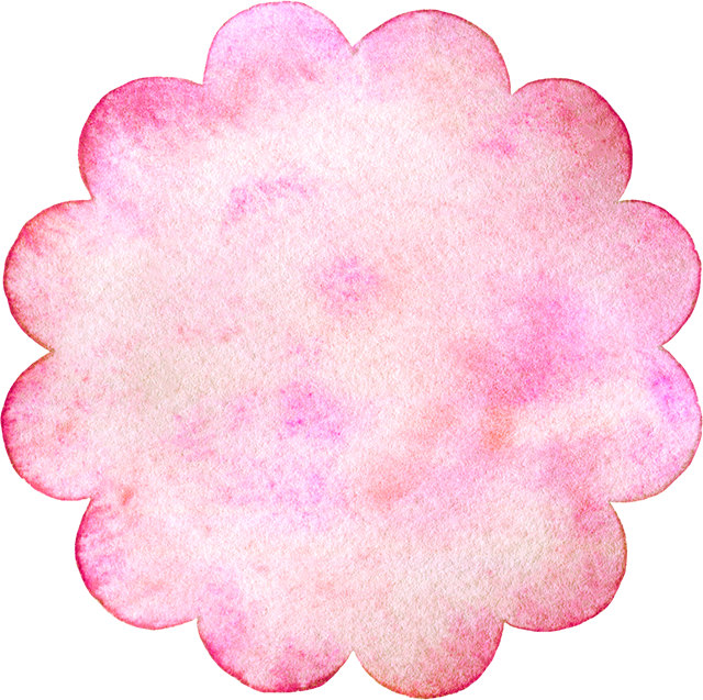 №708シンプルな花の形のミニフレーム(ピンク)