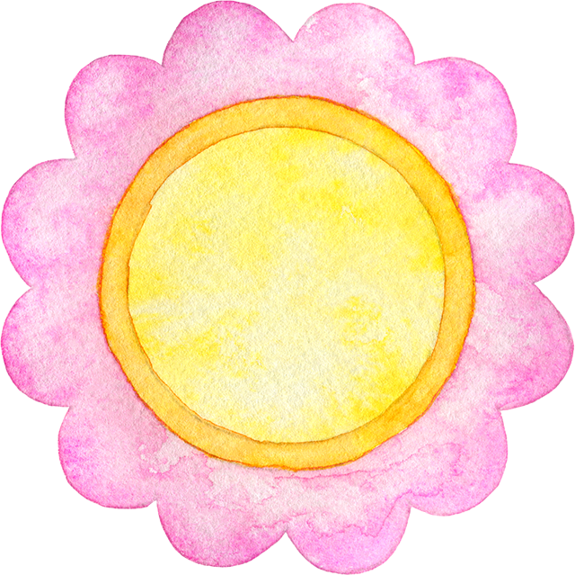 №709花の形のカラフルなミニフレーム(ピンク)