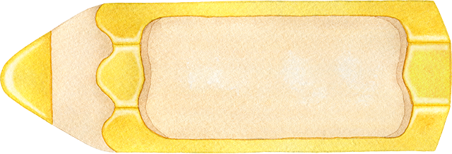 №626色鉛筆のフレーム・テキスト素材(黄色)