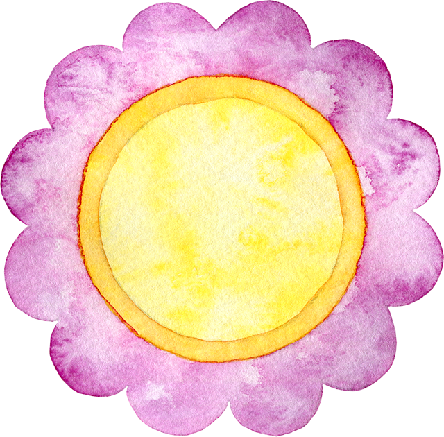 №709花の形のカラフルなミニフレーム(紫)