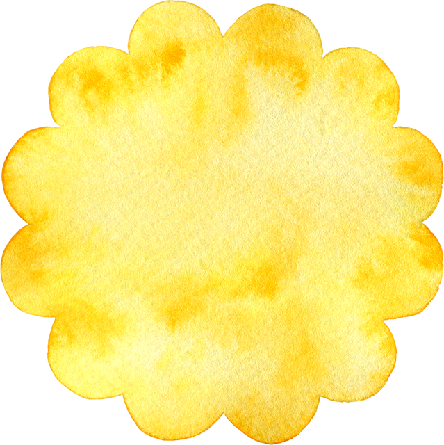 №708シンプルな花の形のミニフレーム(黄色)