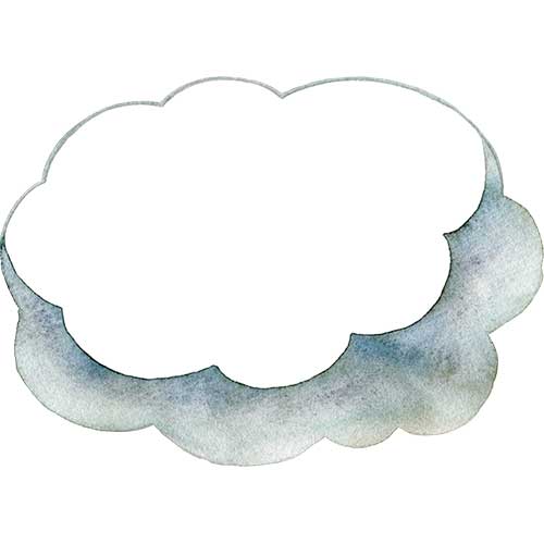 №487雨が降り出しそうな雲(くもり・雨雲)のイラスト